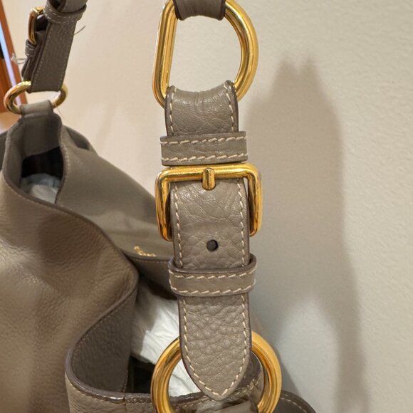 Authentic Prada Light tan shoulder bucket bag - Picture 7 of 16